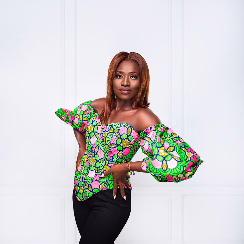 Blusa Ciganinha Floral Verde